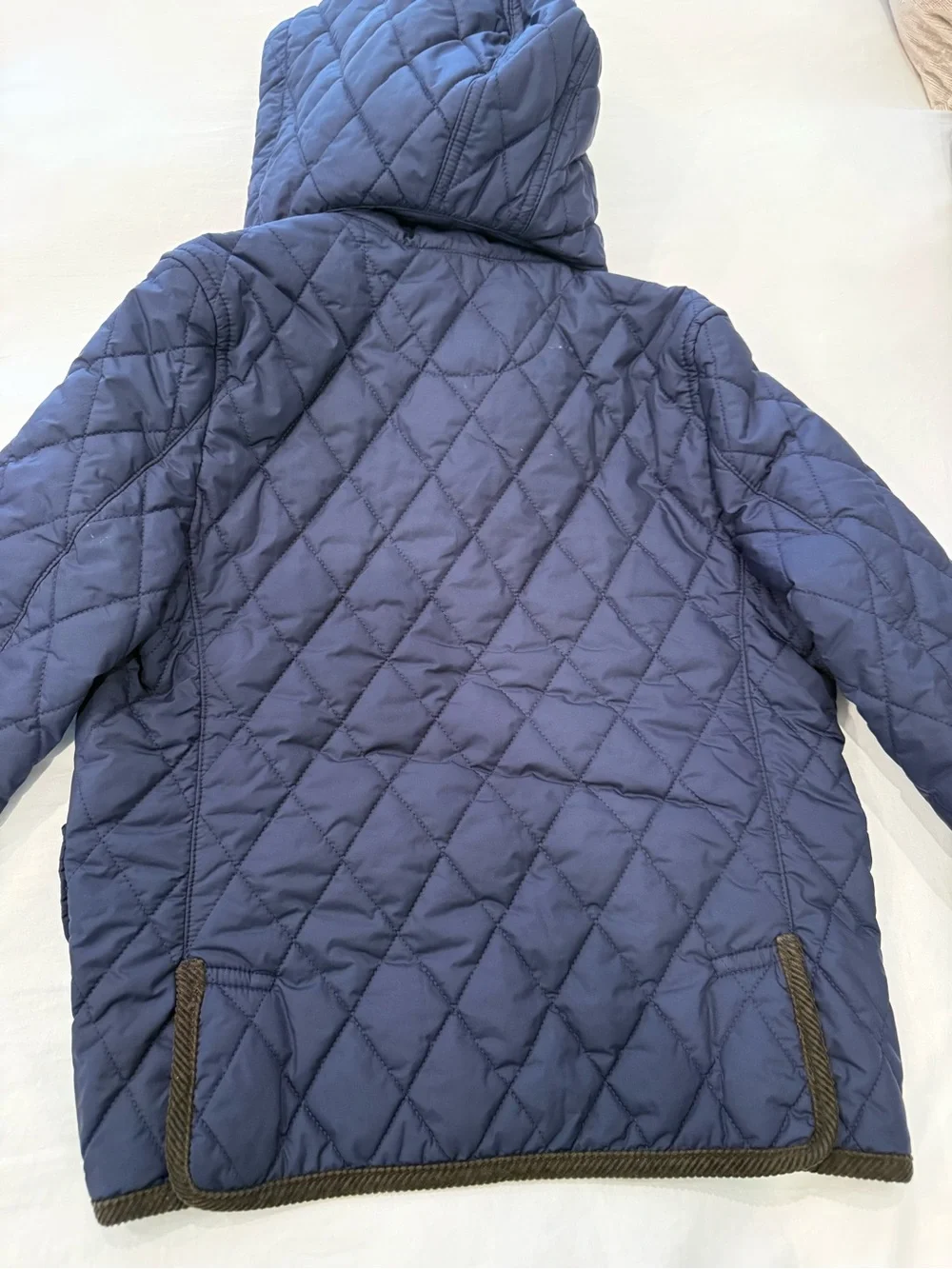 Polo by Ralph Lauren Kids Quilted long sleeve Hooded Barn Jacket - Navy size 7
